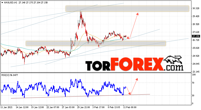Серебро прогноз и аналитика XAG/USD на 12 февраля 2021