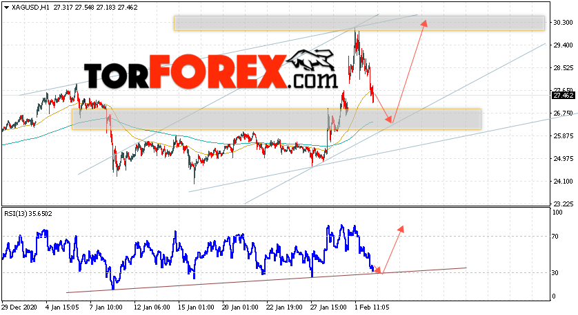 Серебро прогноз и аналитика XAG/USD на 3 февраля 2021