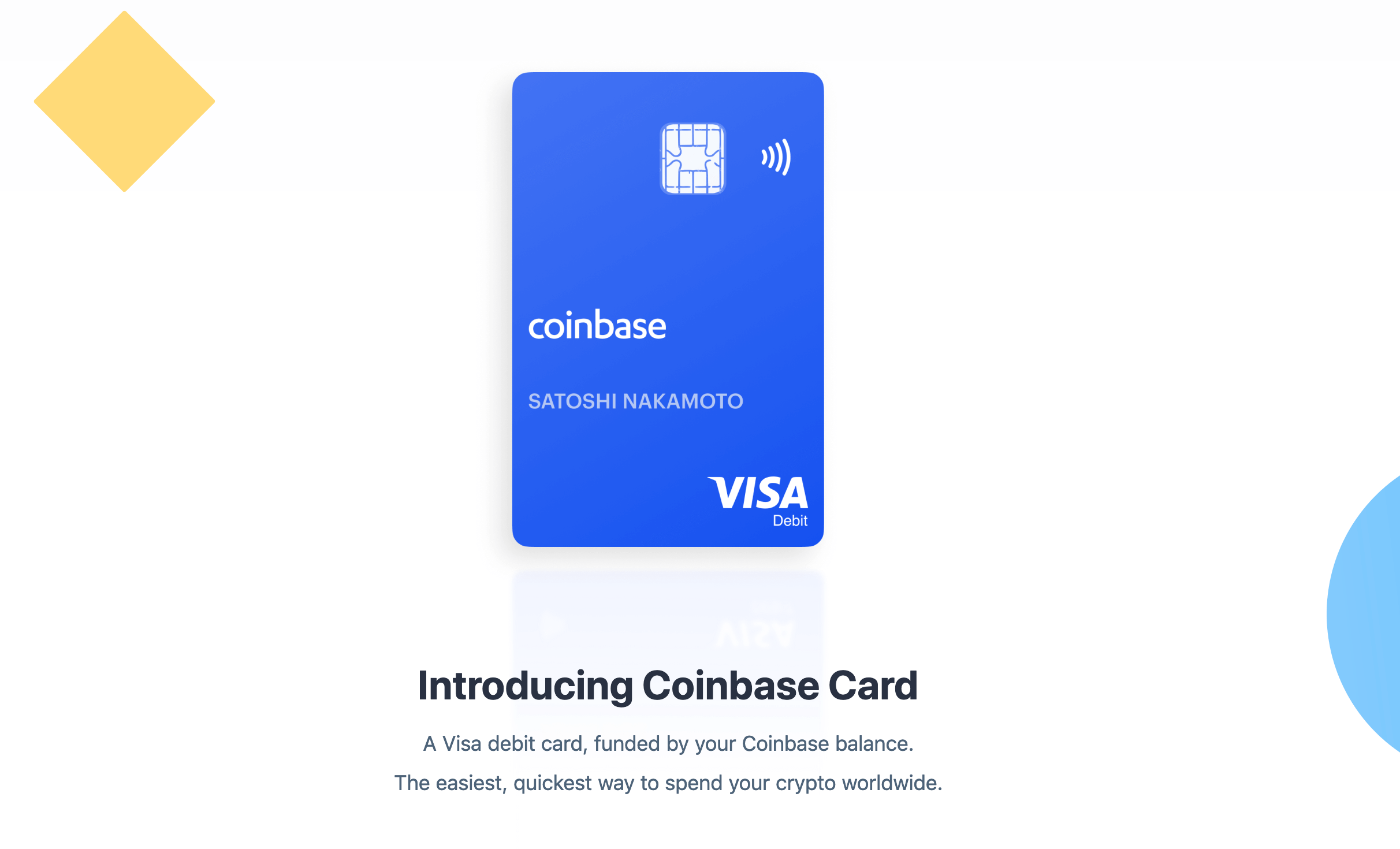 Дебетовая карта Coinbase