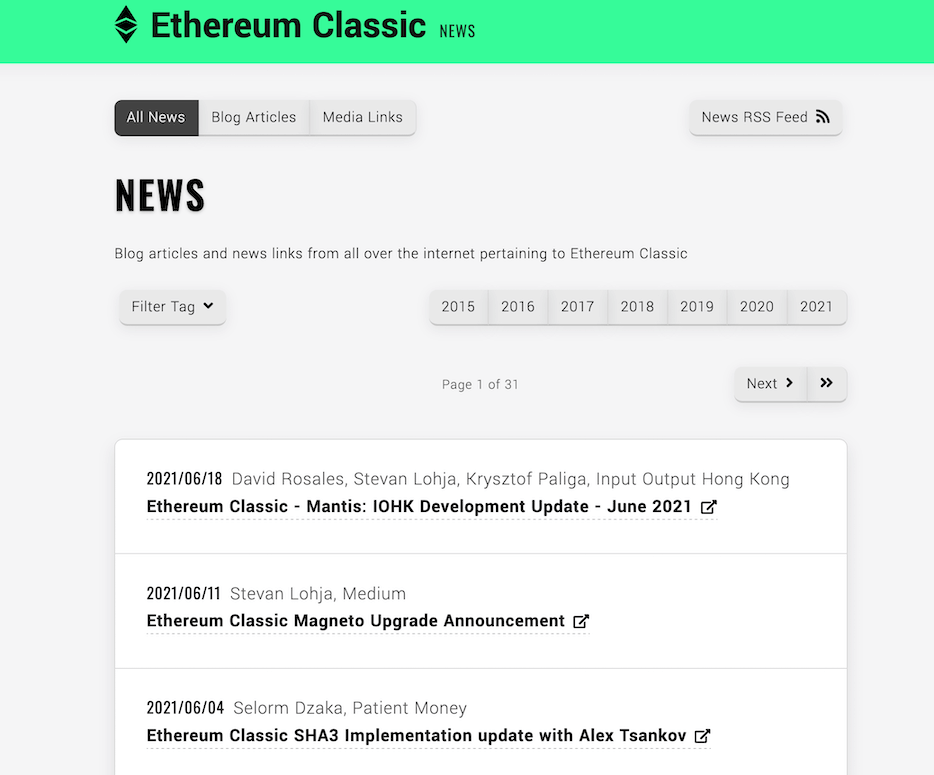 Последние новости Ethereum Classic