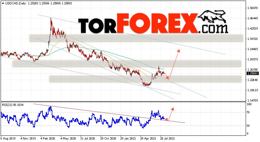 USD/CAD прогноз Канадский Доллар на 16 — 20 августа 2021