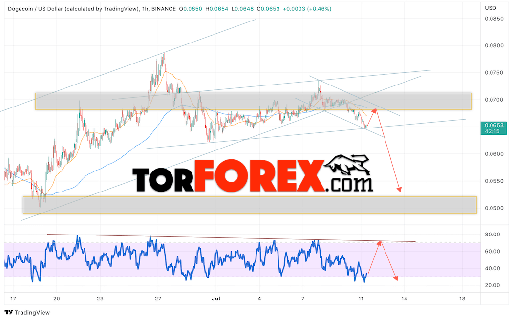 Dogecoin прогноз и курс на 12 июля 2022