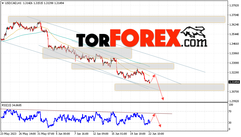 USD/CAD прогноз Канадский Доллар на 23 июня 2023