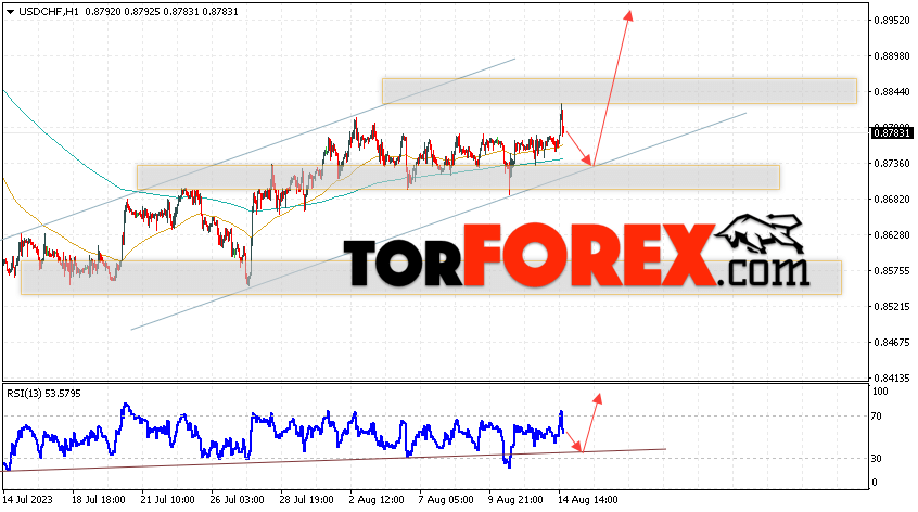 USD/CHF прогноз Доллар Франк на 15 августа 2023