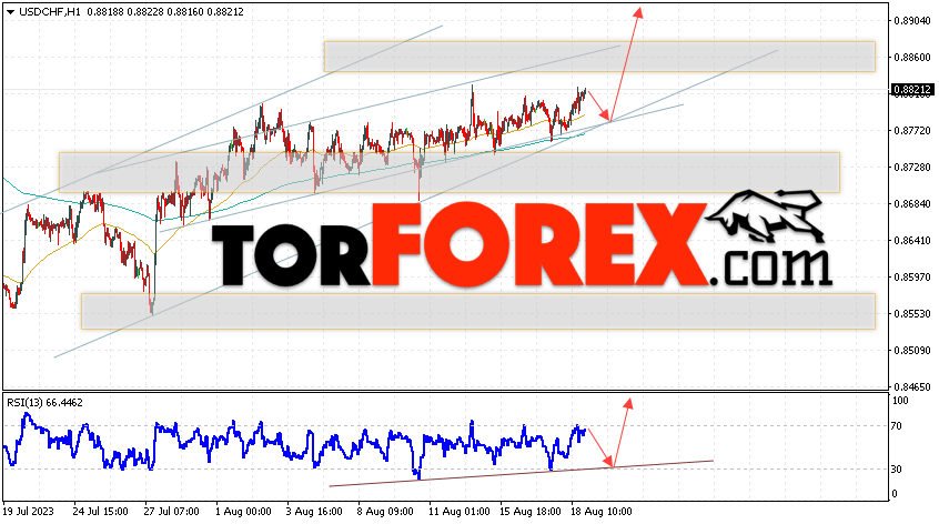 USD/CHF прогноз Доллар Франк на 22 августа 2023