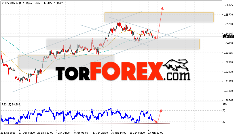 USD/CAD прогноз Канадский Доллар на 25 января 2024