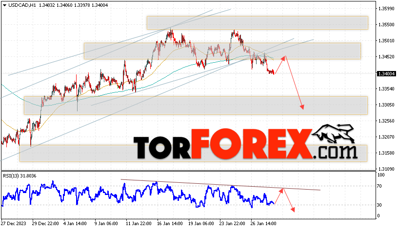 USD/CAD прогноз Канадский Доллар на 31 января 2024