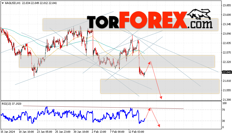 Серебро прогноз и аналитика XAG/USD на 15 февраля 2024