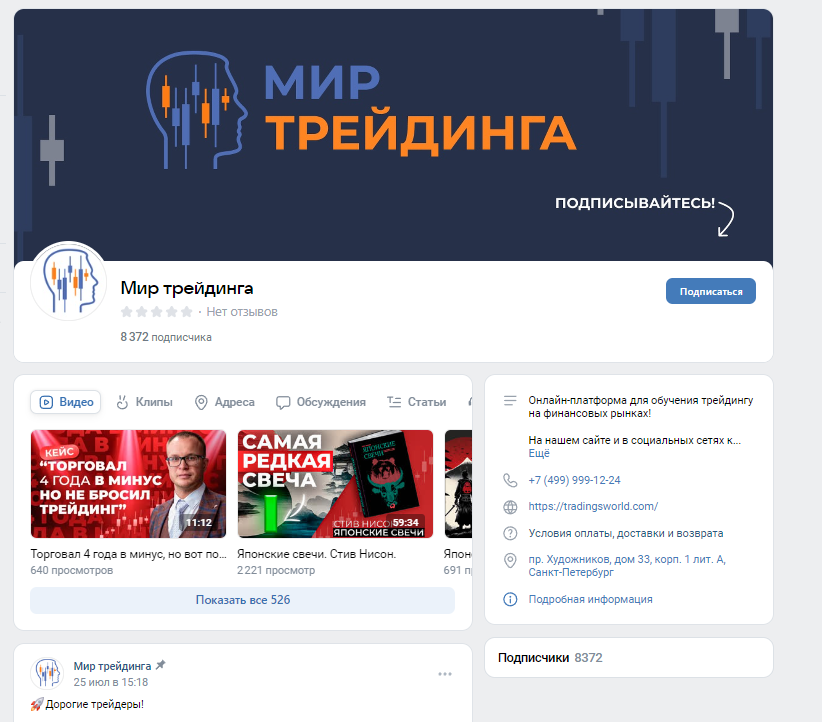 сайт Мир Трейдинга сайт Мир Трейдинга