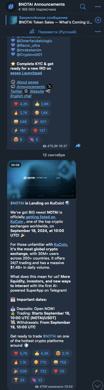 notai telegram – игра notai telegram – игра