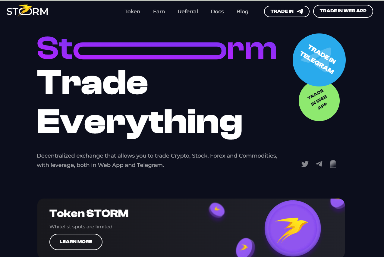 Storm trade биржа Storm trade биржа