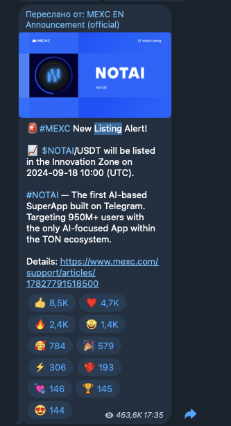 телеграмм-канал $notai announcements телеграмм-канал $notai announcements