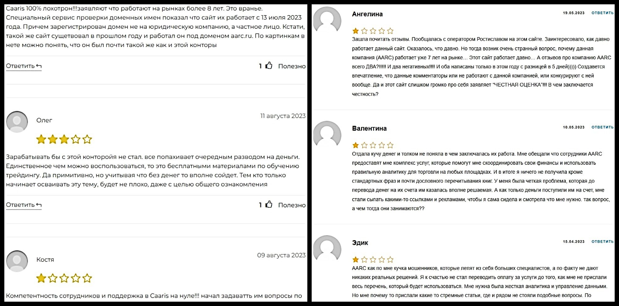 Caaris com комментарии