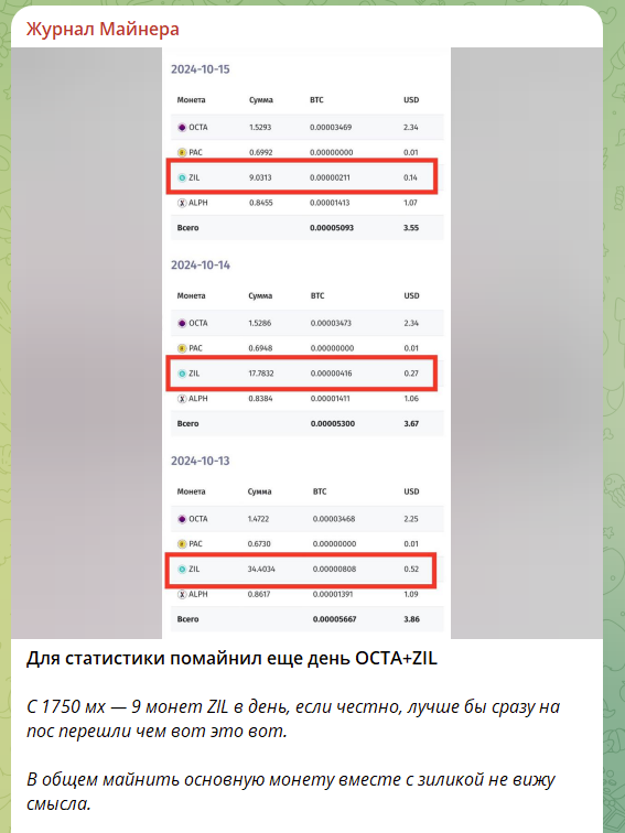 журнал майнера журнал майнера