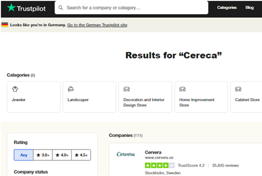 Cereca Support Cereca Support