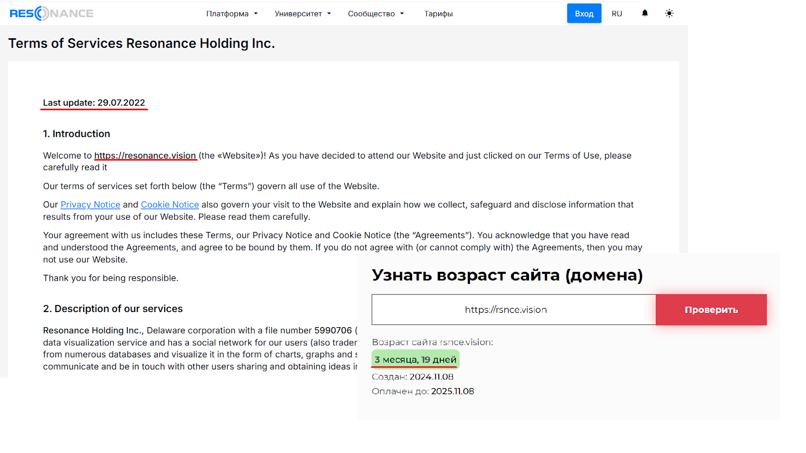 резонанс визион резонанс визион