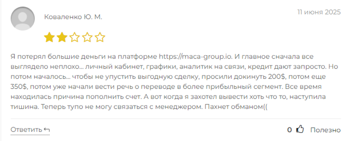 maca group инвестиции maca group инвестиции