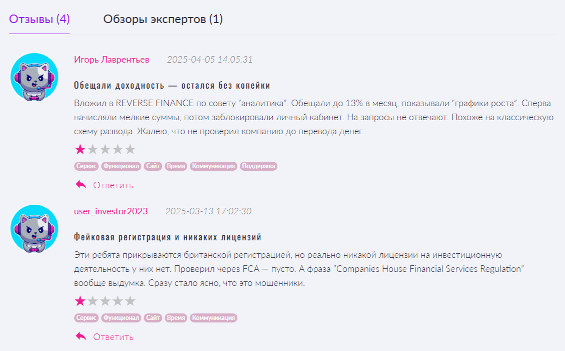 Реверс Финанс Реверс Финанс
