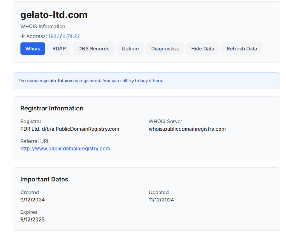 gelato ltd com gelato ltd com