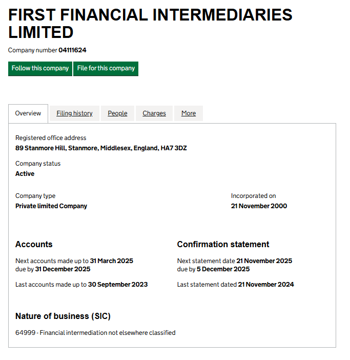 first financial intermediaries limited отзывы first financial intermediaries limited отзывы