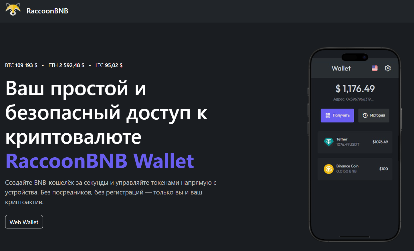 RaccoonBNB Wallet RaccoonBNB Wallet