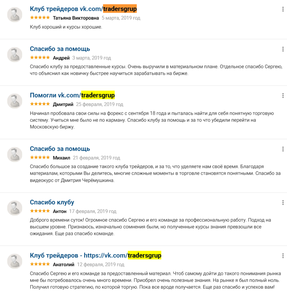 Клуб трейдеров Клуб трейдеров