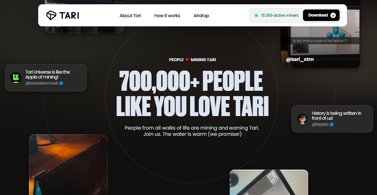 tari universe mining tari universe mining