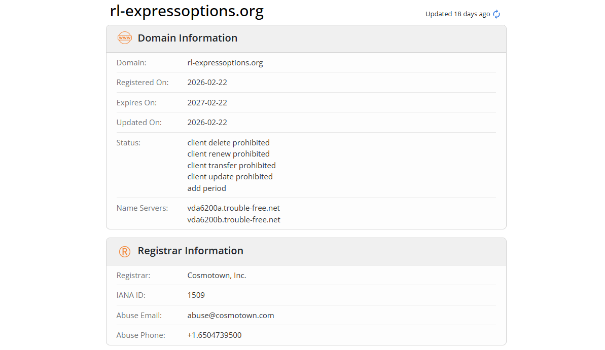 rl express options rl express options