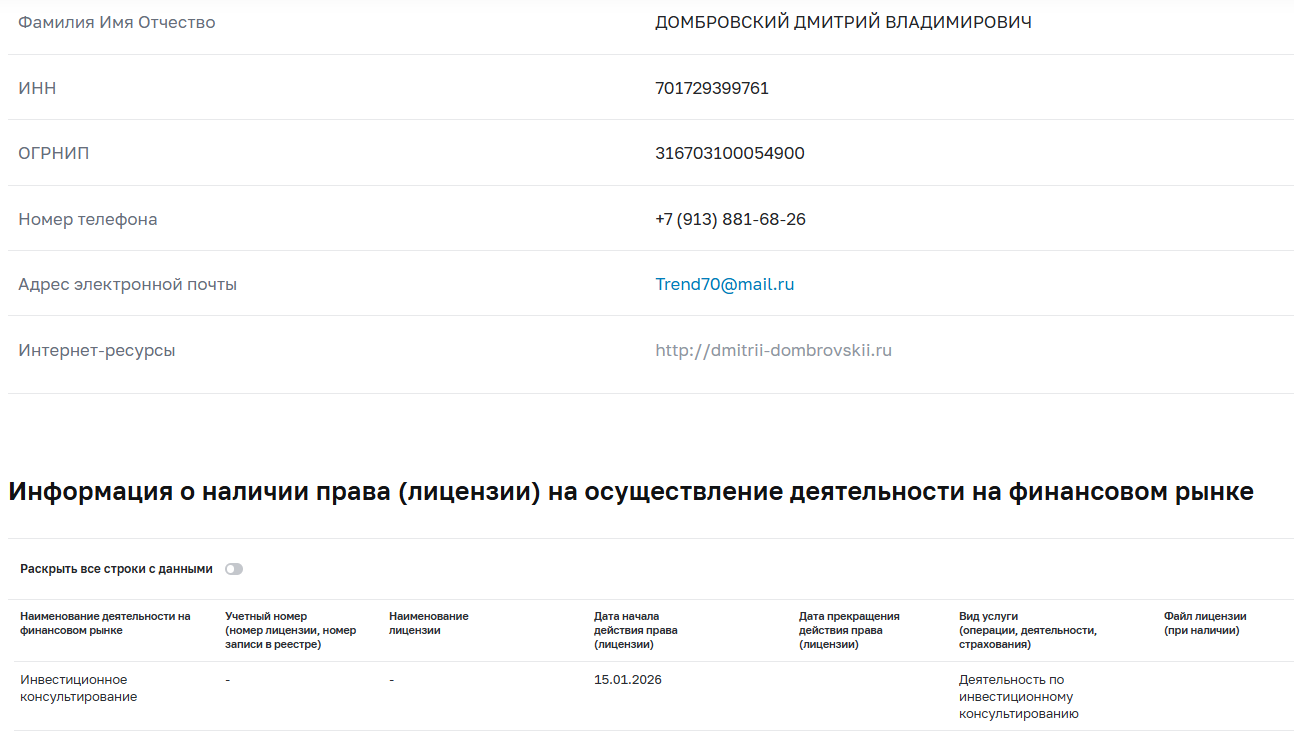 дмитрий домбровский брокер дмитрий домбровский брокер