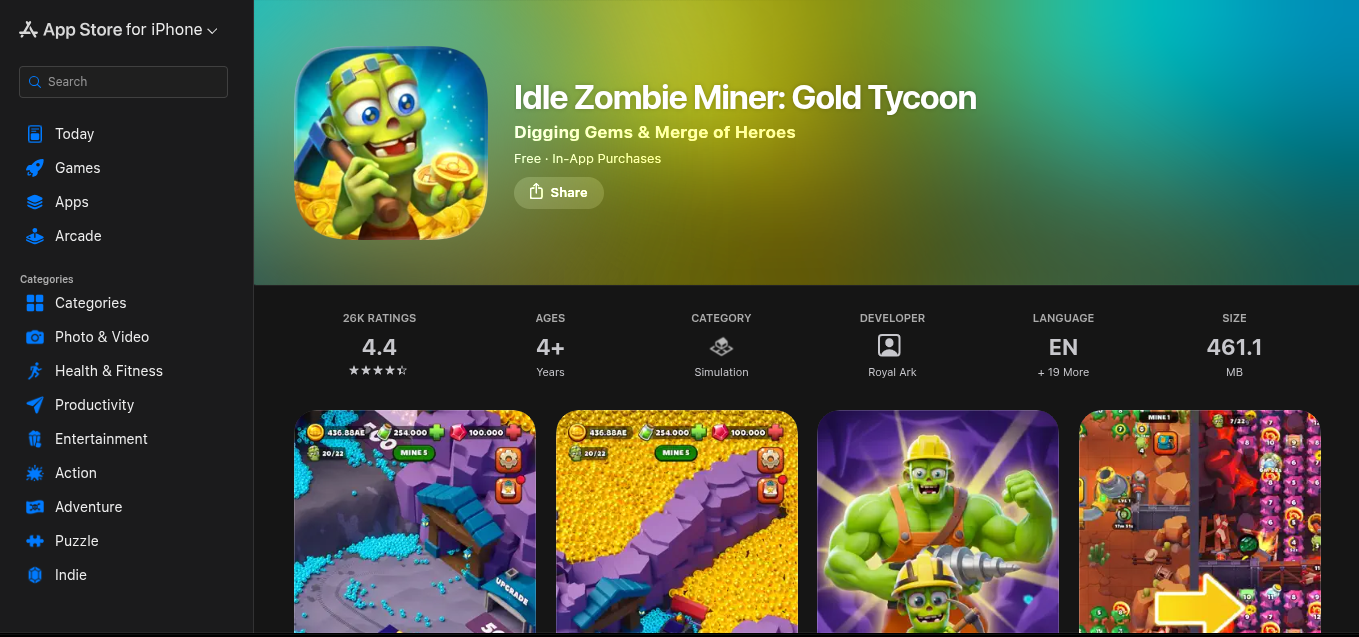 zombie miner zombie miner