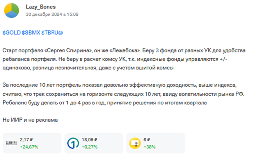 фонд портфель лежебоки sprn фонд портфель лежебоки sprn