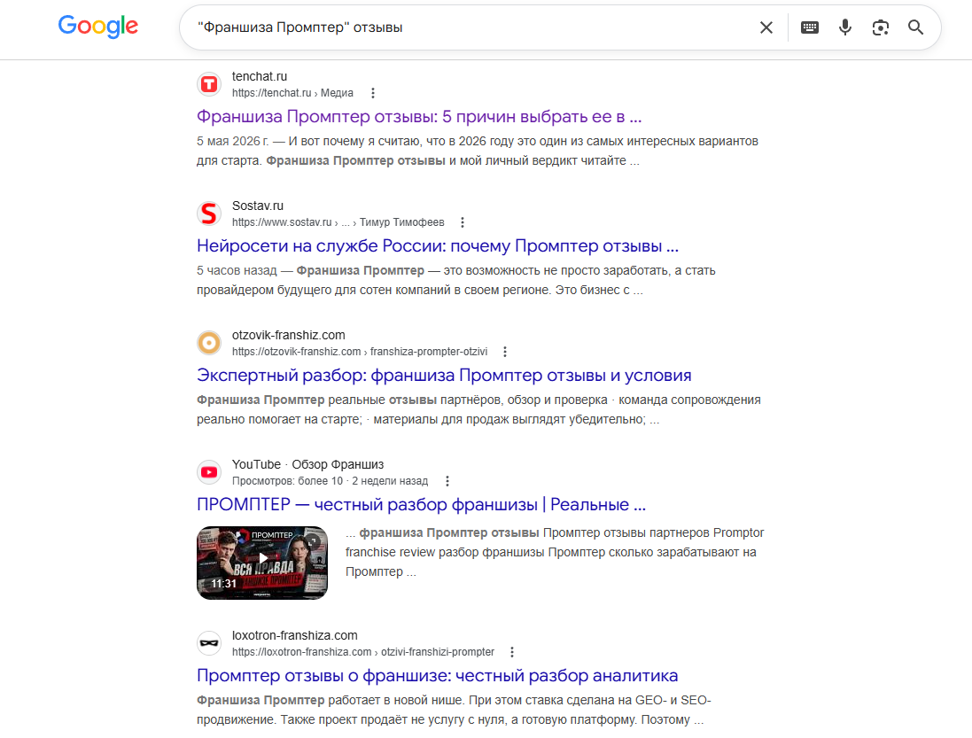франшиза промптер франшиза промптер