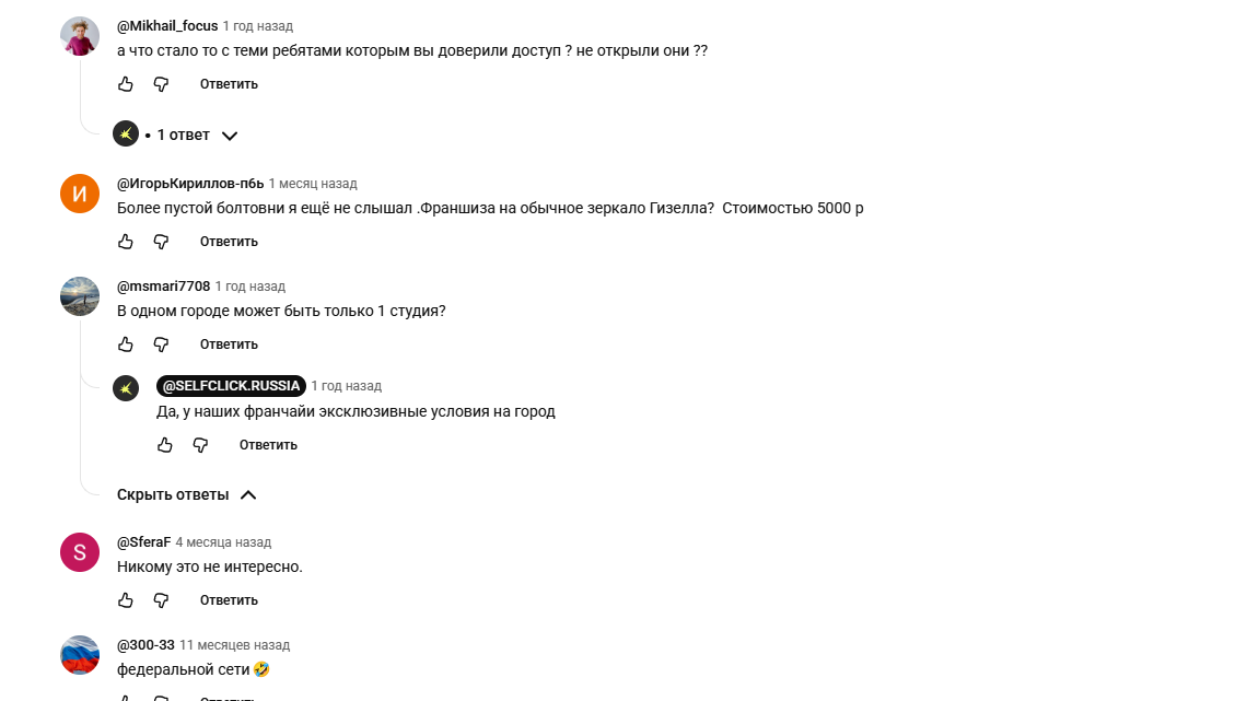 селфклик франшиза отзывы селфклик франшиза отзывы
