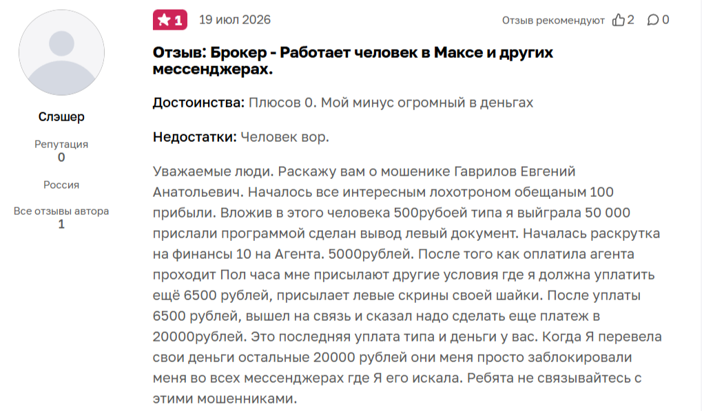 гаврилов евгений анатольевич инвестор гаврилов евгений анатольевич инвестор
