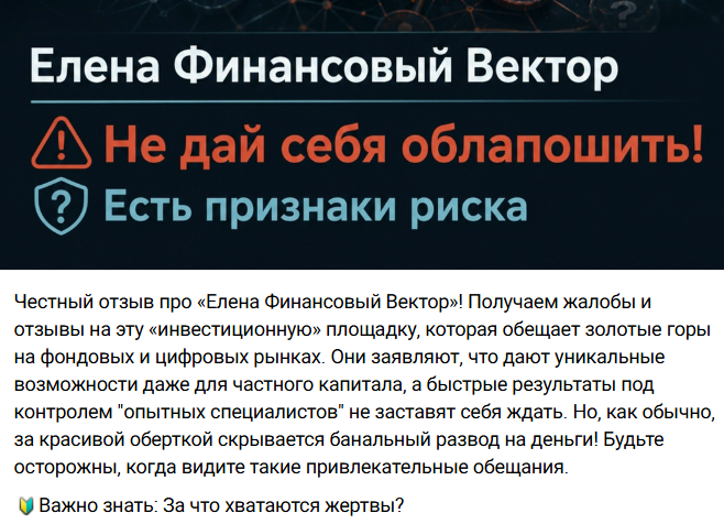 елена финансовый вектор отзывы елена финансовый вектор отзывы