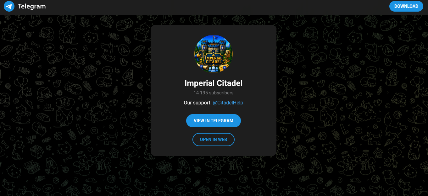imperial citadel telegram imperial citadel telegram