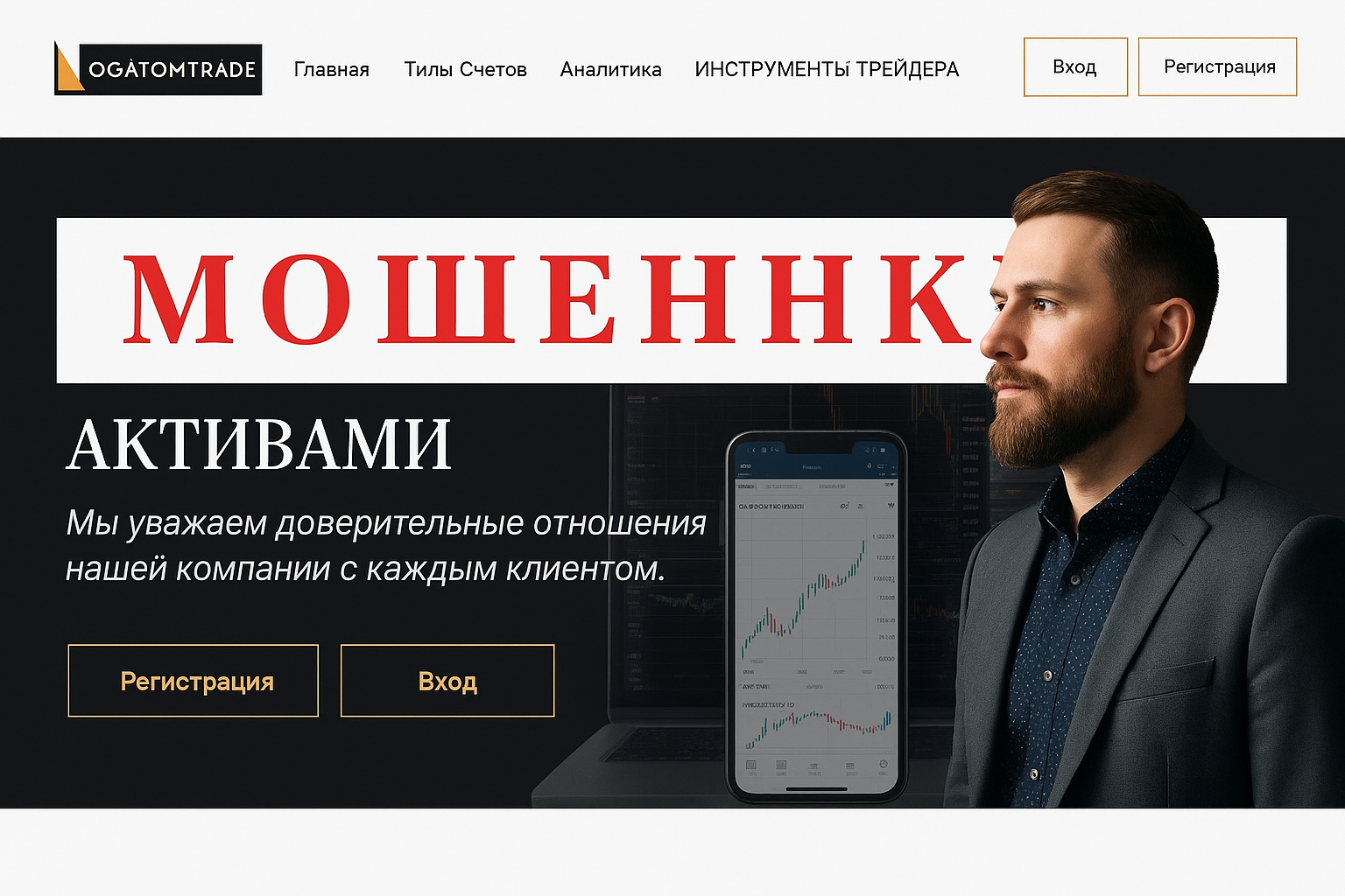 Logatom Trade Мошенники Отзывы Снять Деньги - 1top.pro - Список Брокеров Мошенников